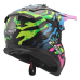 LS2 MX708 FAST II GROTESK BLUE PINK GREEN-06 XS