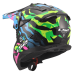 LS2 MX708 FAST II GROTESK BLUE PINK GREEN-06 XS