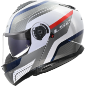 LS2 FF908 STROBE II MONZA WHITE BLUE RED-06 XS