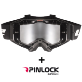 LS2 AURA PRO GOGGLE BLACK WITH IRIDIUM VISOR