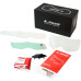 LS2 AURA PRO GOGGLE BLACK H-V GREEN WITH IRIDIUM VISOR