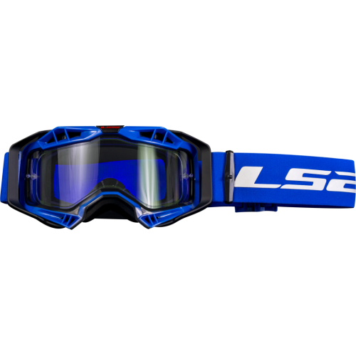 LS2 AURA ENDURO SERIES GOGGLE BLACK BLUE WITH CLEAR VISOR