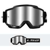 LS2 CHARGER GOGGLE BLACK WITH SILVER VISOR