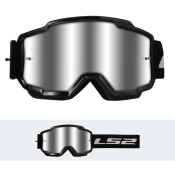 LS2 CHARGER GOGGLE BLACK WITH SILVER VISOR