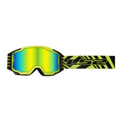 LS2 CHARGER PRO GOGGLE H-V YELLOW WITH IRIDIUM VISOR