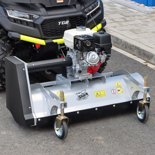 SHARK ATV front mulcher 100 with Honda GX 270 engine, silver color