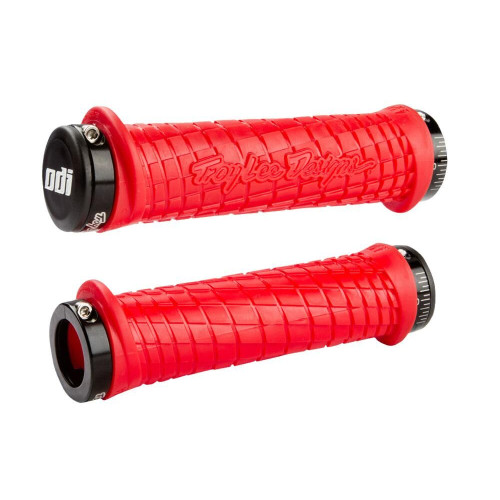 ODI GRIPS Troy Lee Designs Signature ATV Lock-On Bonus Pack Red w/Black Clamps