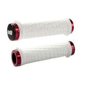 ODI GRIPS Troy Lee Designs Signature ATV Lock-On Bonus Pack White w/Red Clamps