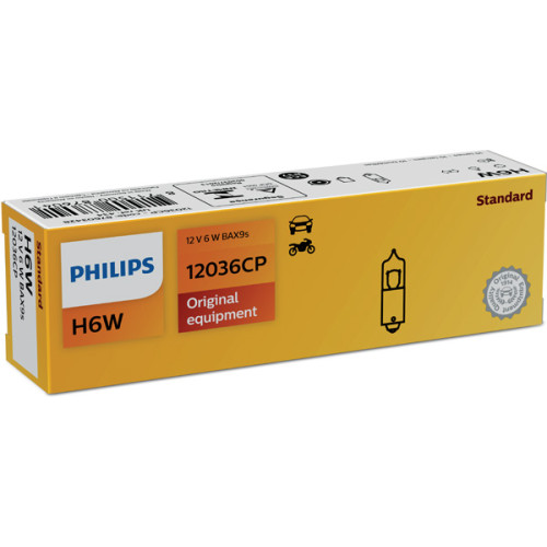 Set 10 becuri H6W 12V 6W Philips