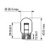 Set 10 becuri W21/5W 12V 21/5W Philips