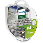 Set 2 becuri H4 12V 60/55W LongLife EcoVision Philips