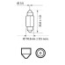 Set 2 becuri C5W 12V 5W Bec soffite Philips-blister