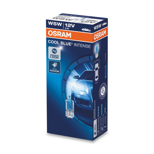 Set 10 becuri W5W 12V Cool Blue Intnse Osram