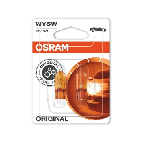 Set 2 becuri WY5W 12V 5W galben Osram-blister