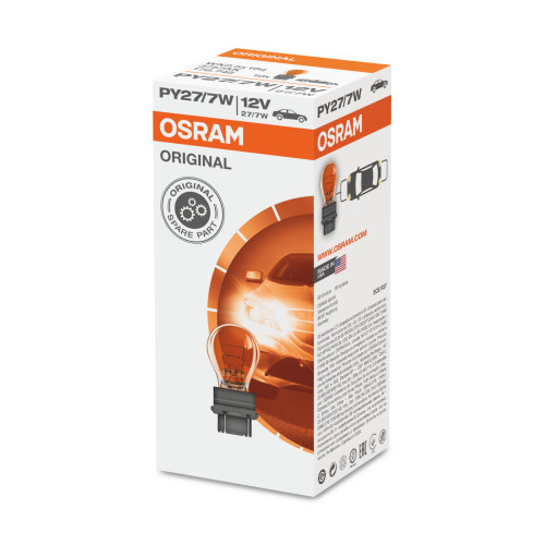 Set 10 becuri PY27/7W 12V 27/7W Osram