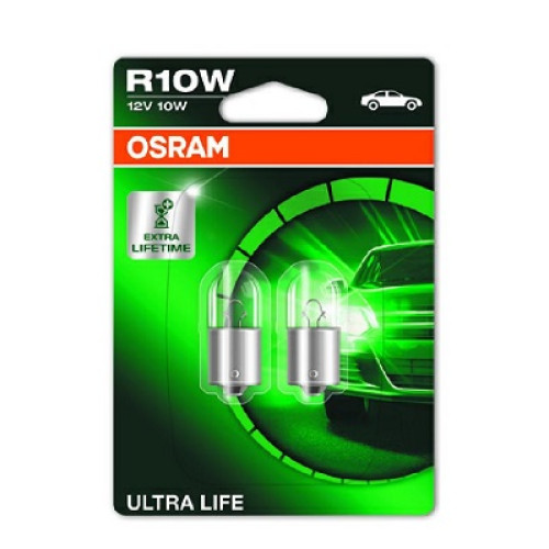 Set 2 becuri R10W 12V 10W ULTRA LIFE Osram-blister