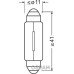Set 2 becuri C10W 12V 10W Osram-blister