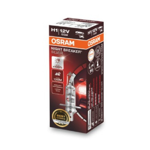 Bec H1 12V 55W NIGHT BREAKER SILVER Osram