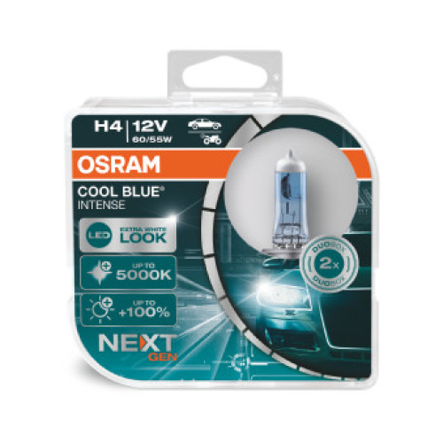 Set 2 becuri H4 12V 60/55W COOL BLUE INTENSE Next Gen Osram