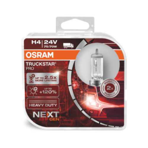 Set 2 becuri H4 24V 75/70W TRUCKSTAR® PRO Next Gen Osram