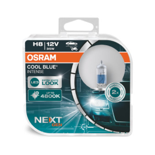 Set 2 becuri H8 12V 35W COOL BLUE® INTENSE (Next Gen) Osram