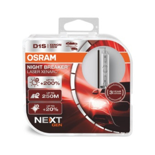 Set 2 becuri Xenon D1S 12/24V 35W XENARC® NIGHT BREAKER® LASER Osram