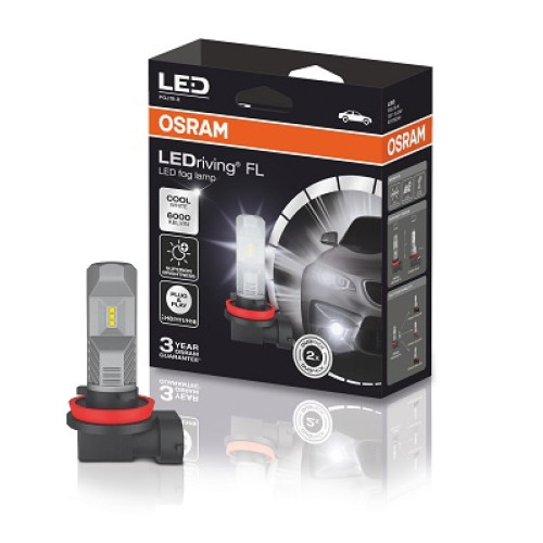 Set 2 becuri H8/H11/H16 12V 9W led LEDriving® FL Osram