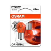 Set 2 becuri PY21W 12V 21W Galben Osram-blister