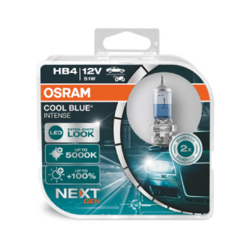 Set 2 becuri HB4 12V 51W COOL BLUE® INTENSE (Next Gen) Osram