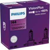 Set 2 becuri H4 12V 60/55 VisionPlus Philips