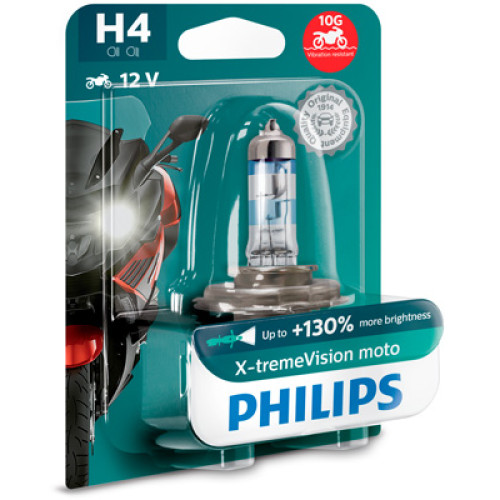 Bec H4 12V 60-55W X-TreamVision Moto Philips-blister