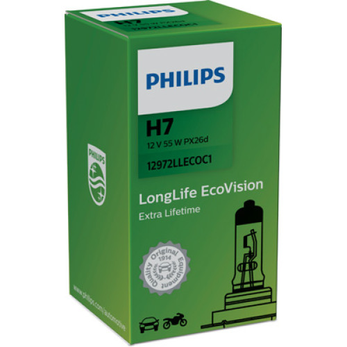 Bec H7 12V 55W LongLife EcoVision Philips