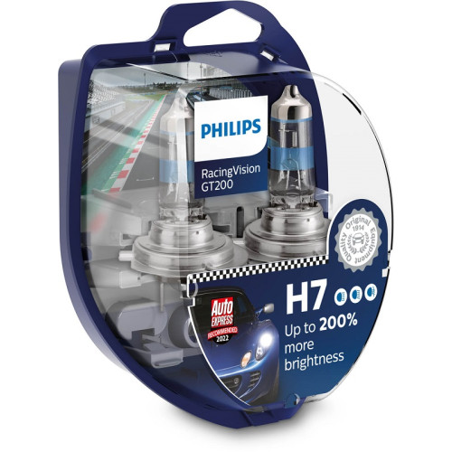 Set 2 becuri H7 12V 55W RacingVision GT200 Philips