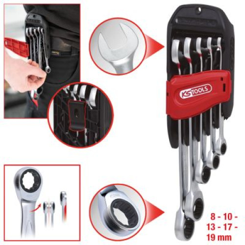 Set chei cu clichet combinate 503.4255 KS TOOLS