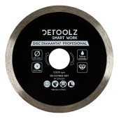 Disc diamantat continuu Detoolz 115x22.2mm, taiere umeda