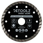 Disc diamantat turbo Detoolz 125x22.2mm, taiere umeda/uscata