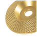 Disc plat, auriu, de rindeluit lemn, 98mm