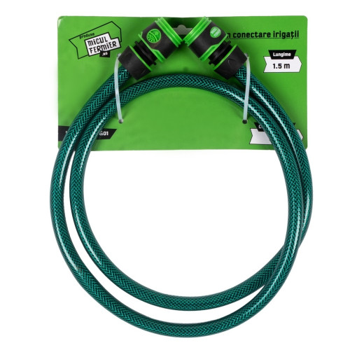 Furtun conectare irigatii Micul Fermier, lungime 1.5m, conector rapid 1/2"