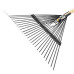 Grebla frunze 24 dinti flexibili,maner lemn,1650mm