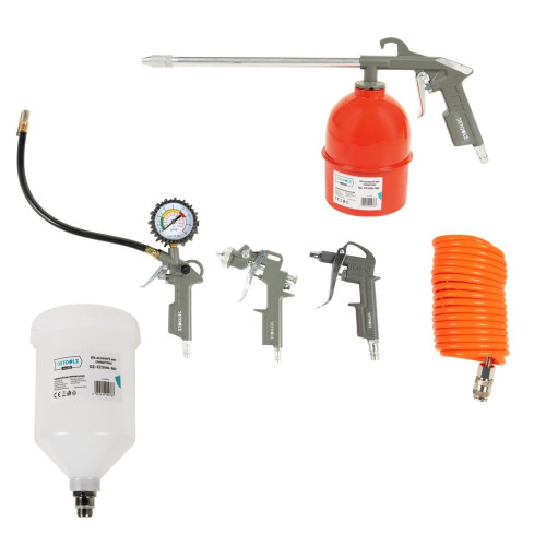 Kit accesorii aer comprimat Detoolz, 5 piese, cupla rapida