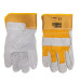 Manusi de lucru Micul Fermier, piele gri/galben, 10