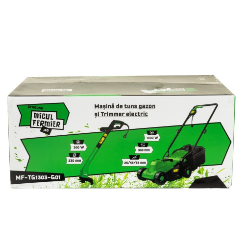 Pachet Micul Fermier masina de tuns gazon 1.3KW si trimmer electric 0.3KW