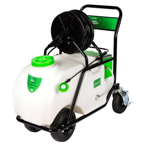 Pulverizator cu acumulator Micul Fermier, capacitate 90l, cu roti