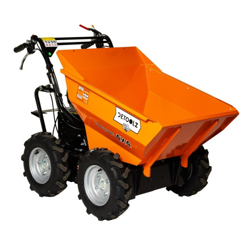 Roaba motorizata Detoolz, 7.5 CP, 212 cc, benzina 4T, capacitate cuva 300 Kg, 4 viteze