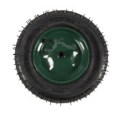Roata roaba Micul Fermier 3.50-8, diametru ax 14mm, janta verde