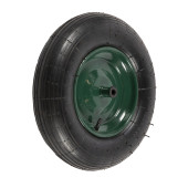 Roata roaba Micul Fermier 4.00-8, diametru ax 14mm, janta verde
