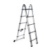 Scara telescopica dubla Detoolz, inaltime maxima 3.2m, 10 trepte, greutate maxima suportata 150 kg