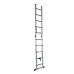 Scara telescopica dubla Detoolz, inaltime maxima 3.2m, 10 trepte, greutate maxima suportata 150 kg