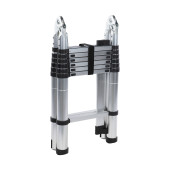 Scara telescopica dubla Detoolz, inaltime maxima 4.4m, 14 trepte, greutate maxima suportata 150 kg