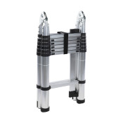 Scara telescopica dubla Detoolz, inaltime maxima 4.4m, 14 trepte, greutate maxima suportata 150 kg